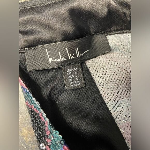 NICOLE MILLER Sequin Top Multicolored M - Picture 9 of 10